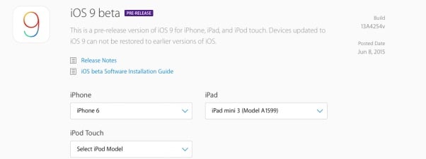 Disponibile iOS 9 beta per iPad