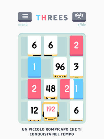 Threes! disponibile anche in versione gratuita