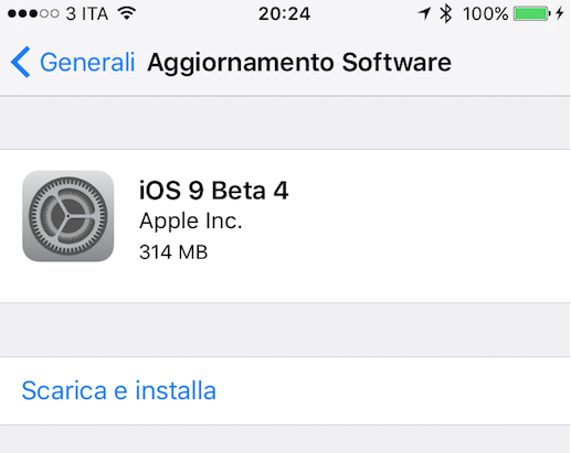 Disponibile iOS 9 beta 4 per sviluppatori!