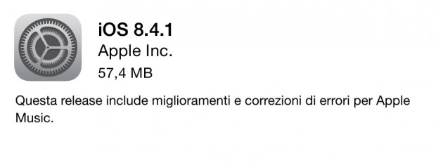 Apple rilascia iOS 8.4.1 per iPad, iPhone e iPod Touch