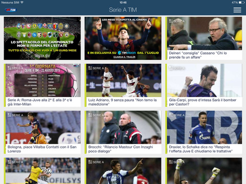 Segui il campionato di calcio con l’app Serie A Tim
