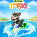 Il gatto parlante Talking Tom affronta le onde su jetski