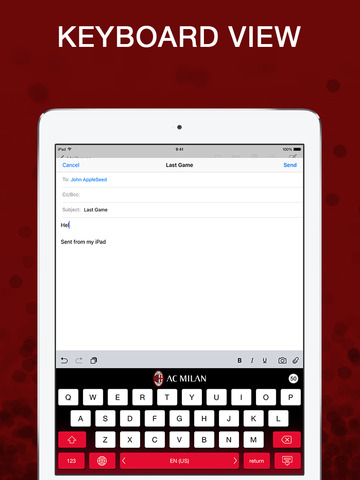 Disponibile la tastiera ufficiale del Milan per iPad