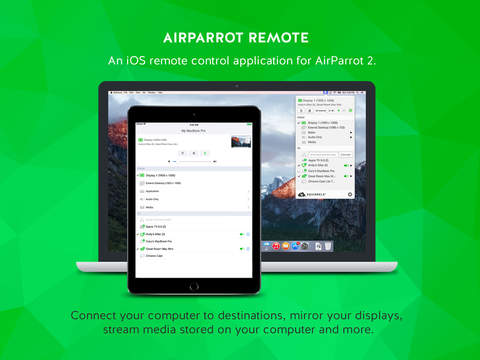 Su App Store è disponibile AirParrot Remote per iPad