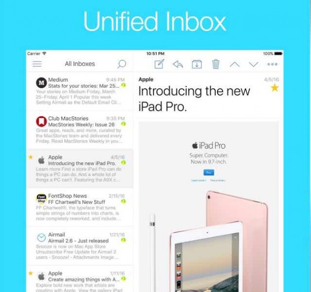 Airmail è ora compatibile anche con iPad!