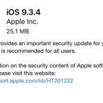 Disponibile iOS 9.3.4 per iPad