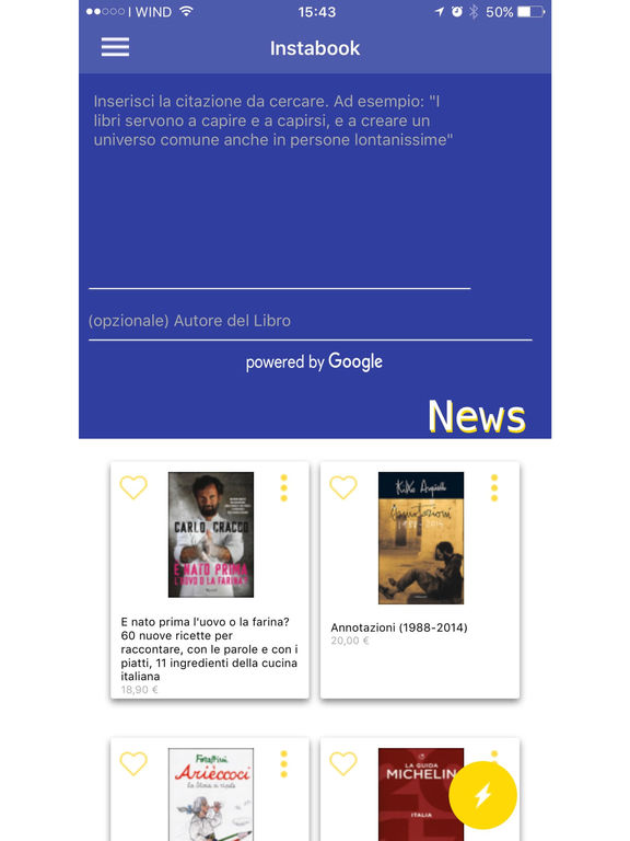 Instabook, l’app per gli amanti dei libri
