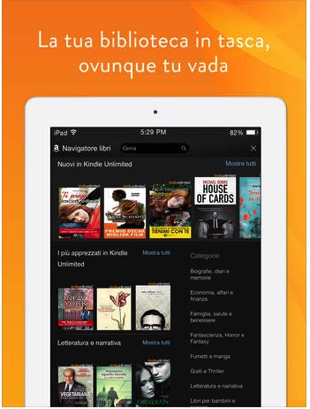 Con l’app Kindle puoi salvare la pagine web