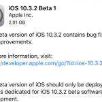Apple rilascia iOS 10.3.2 beta per sviluppatori