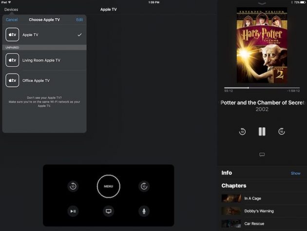 Apple rende ora compatibile l’app Apple TV Remote con iPad