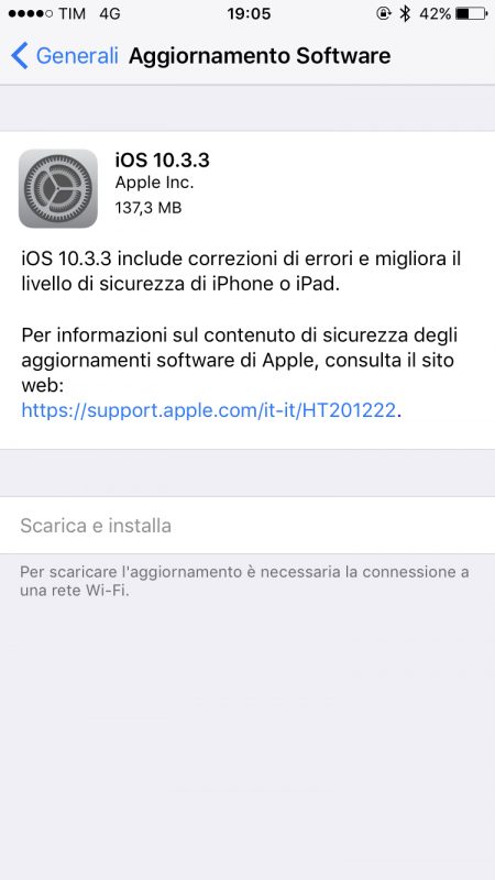 Apple rilascia iOS 10.3.3 per iPad!