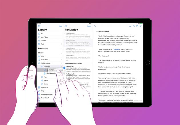 Ulysses si aggiorna con il supporto al “drag & drop” e ad iOS 11