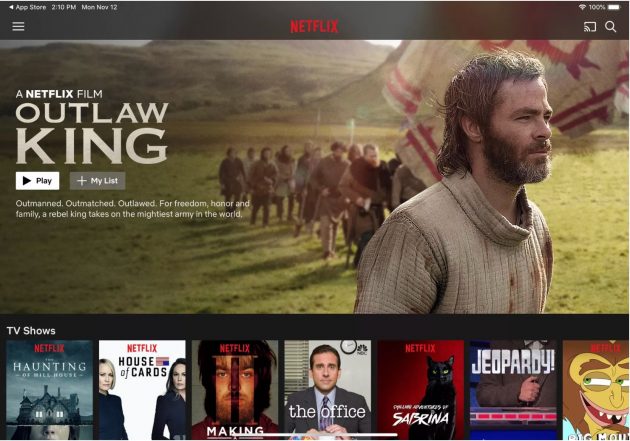 L’app Netflix è ottimizzata per i nuovi iPad Pro