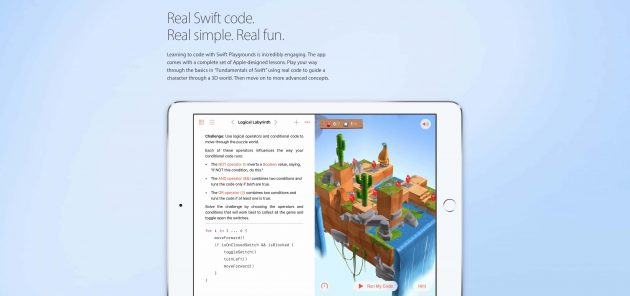 Apple aggiorna Swift Playgrounds per iPad