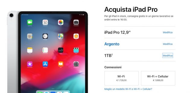 Apple abbassa i prezzi degli iPad Pro da 1TB