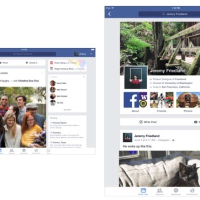 Facebook supporta Split View e Slide Over su iPad
