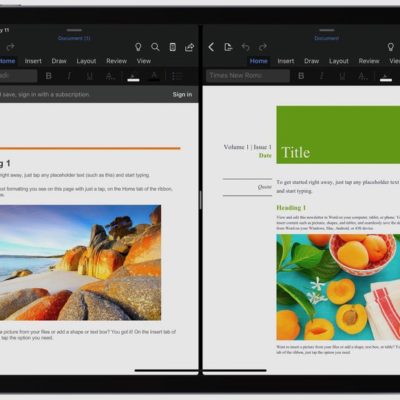 Microsoft Word e PowerPoint supportano la Split View su iPad