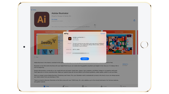 Adobe Illustrator per iPad è disponibile in pre-ordine su App Store