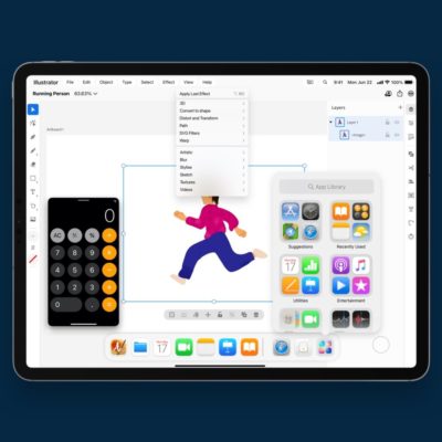 Concept immagina iPadOS 15 con un menù in stile macOS