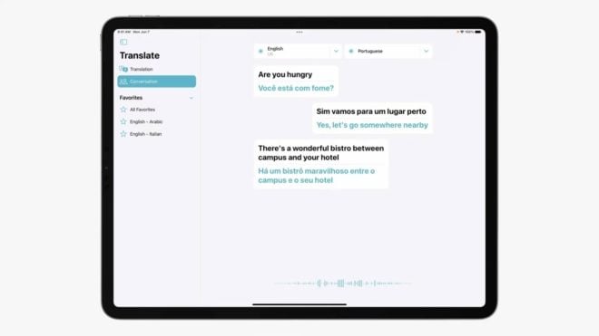 iPadOS 15, come funziona la traduzione automatica faccia a faccia