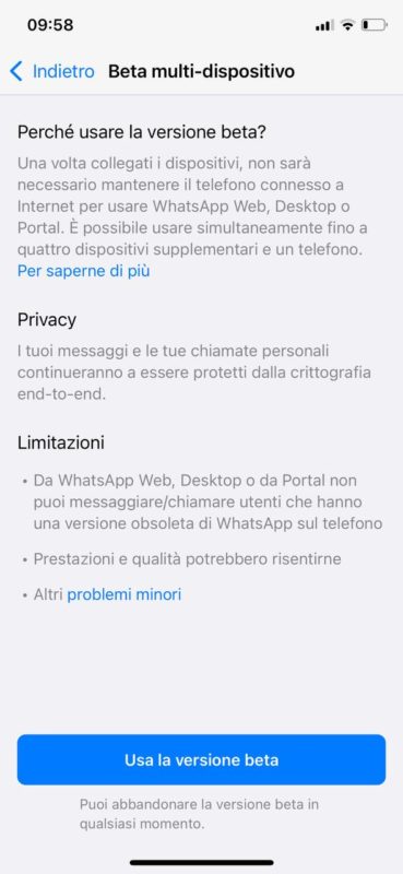 Come usare WhatsApp su iPad