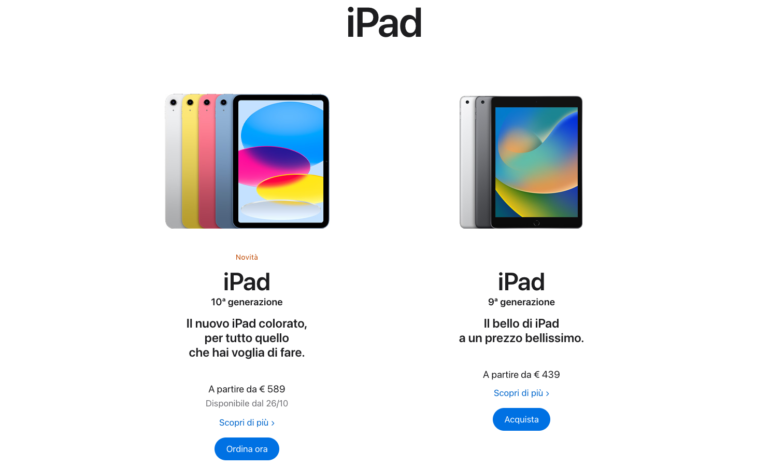 Apple: era necessario aumentare il prezzo di iPad 10.2 (2021