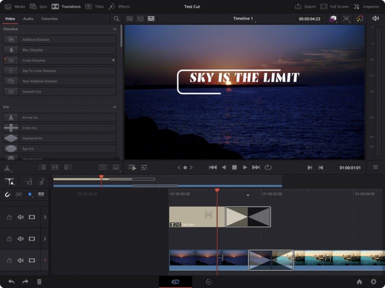 davinci resolve ipad