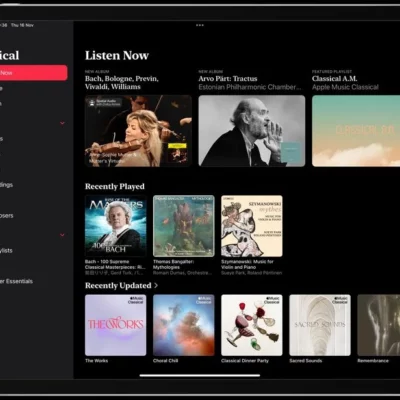 Apple Music Classical arriva su iPad